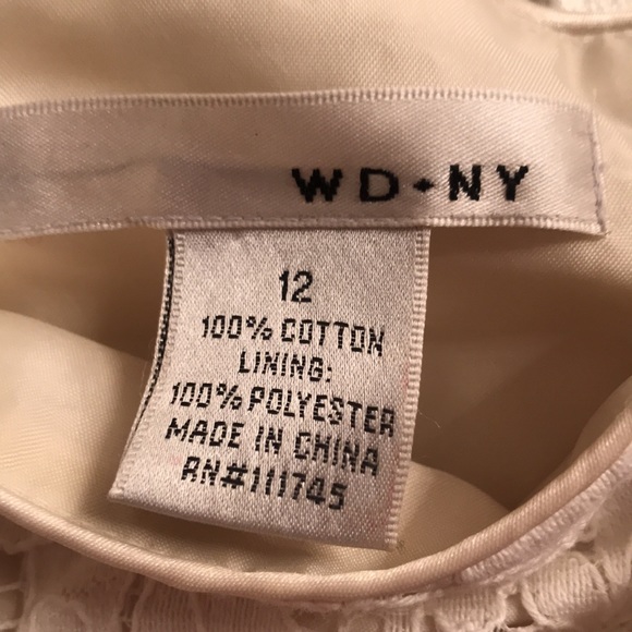 WD NY Beautiful ivory eyelet flare skirt - Picture 4 of 6